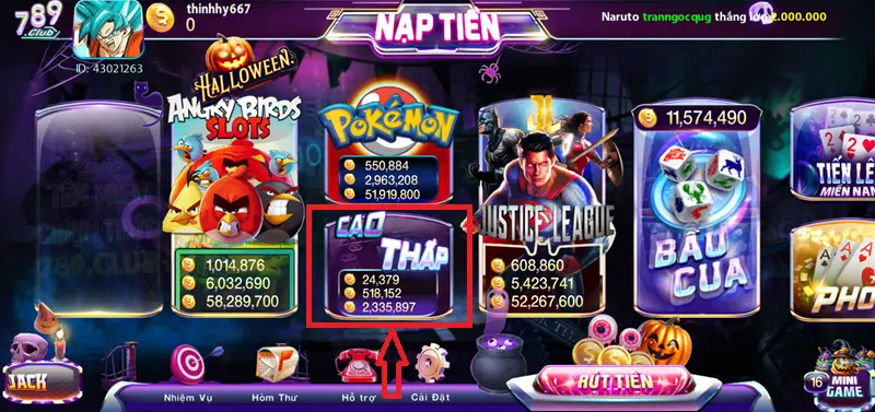 Cao Thấp 789club là game gì?