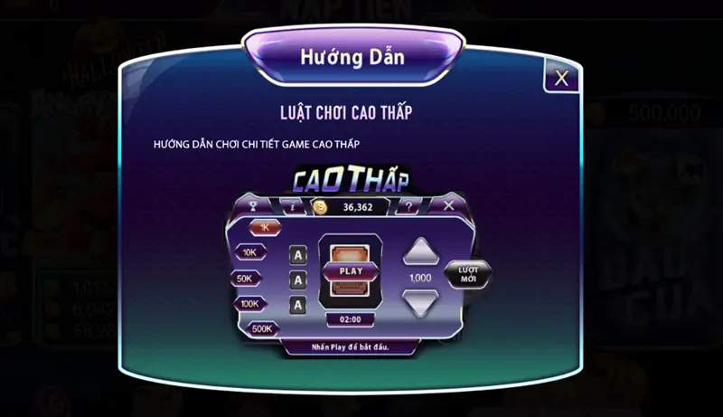 Hướng dẫn cách chơi Cao Thấp tại 789club cho người mới