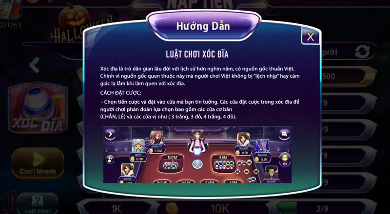 Hướng dẫn cách chơi Xóc Đĩa tại 789club đầy đủ