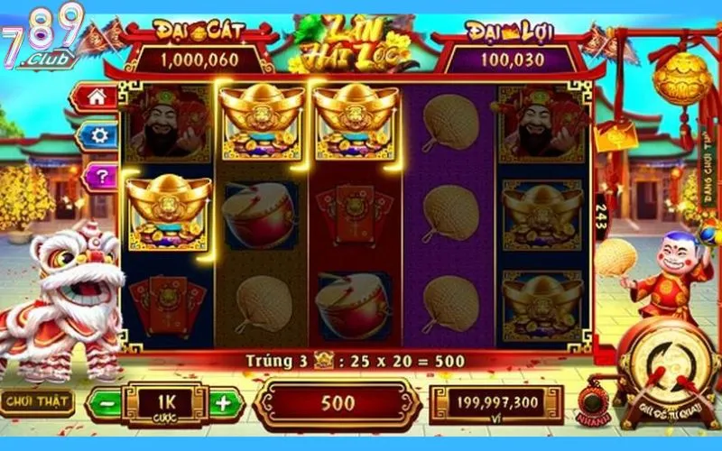 Lân Hái Lộc 789Club tặng hũ phú quý hàng ngày