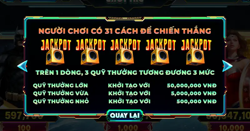 Luật chơi cơ bản của Justice League trên 789club