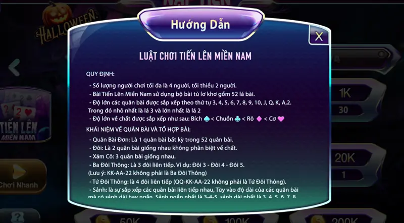 Hướng dẫn luật chơi tiến lên miền Nam tại 789club