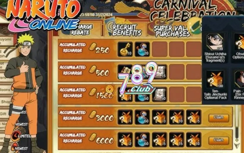 Naruto Slots 789Club: Trải nghiệm hấp dẫn, lợi nhuận cực cao