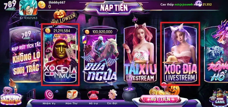 Các phiên bản xóc đĩa tại 789club